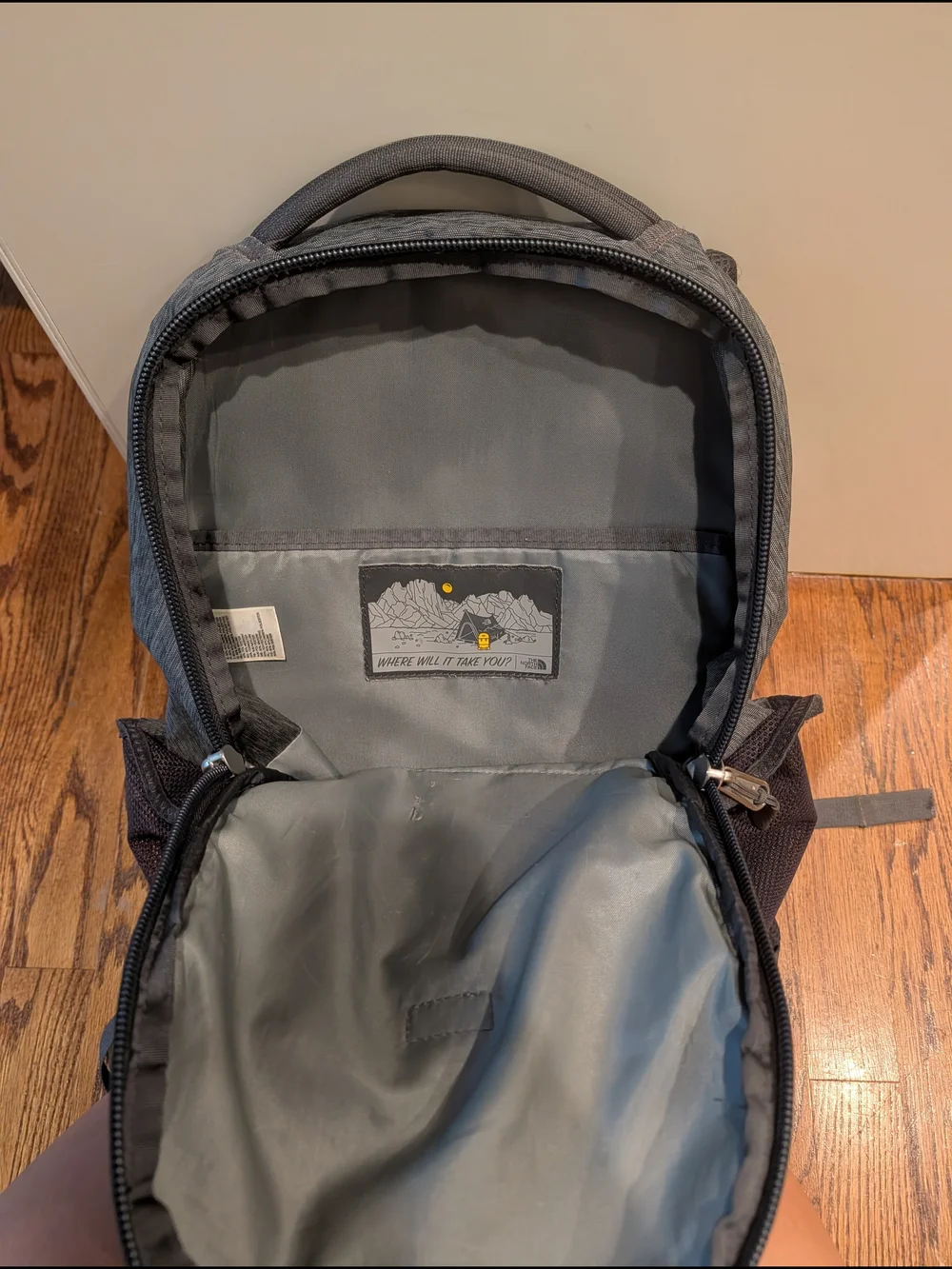 The North Face Gray & Orange Vault Backpack